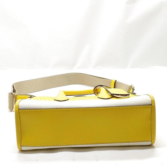 Authentic MICHAEL KORS Yellow PVC Satchel Bag mn195-112525 - Picture 9 of 16